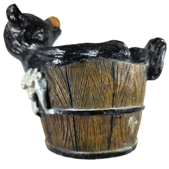 Planter trinket holder soap dish bear bubble bath Rustic anthropomorphic - Picture 4 of 7